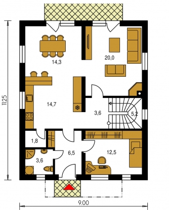 Grundriss des Erdgeschosses - PREMIER 155
